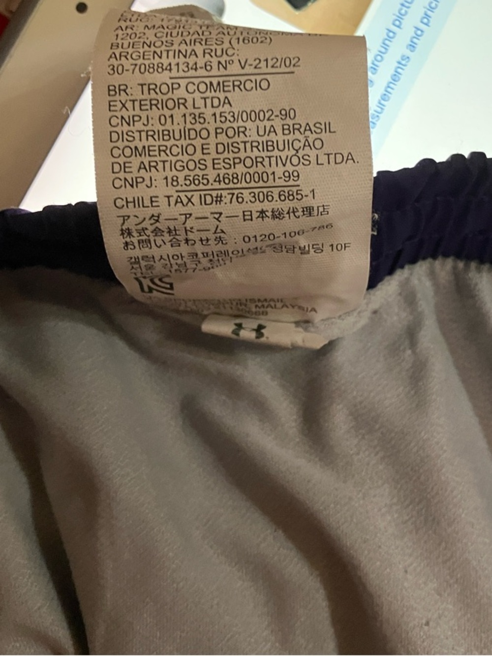 Under Armour Women's Purple Athletic Shorts with White Trim - Picture 4 of 9